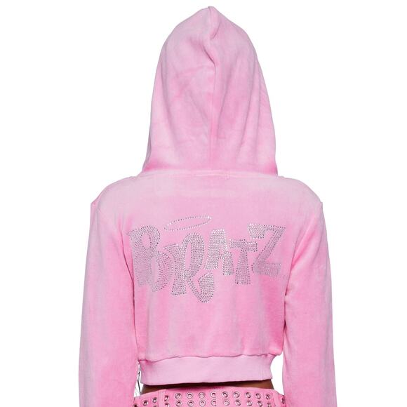 Dolls Kill X Bratz Keep It Glossy Velour Jacket - XS - Pink - Picture 5 of 5